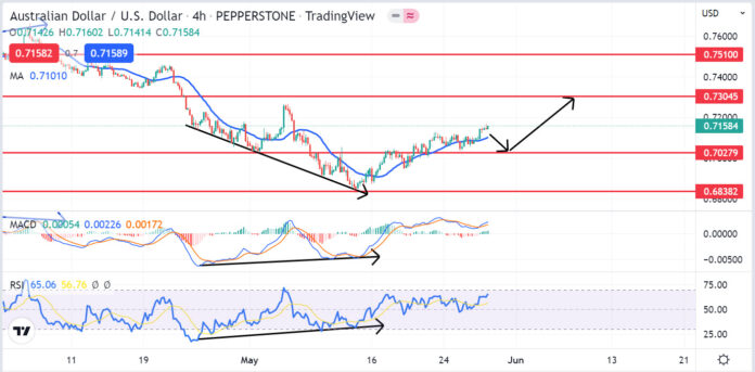 วิเคราะห์คู่เงิน AUDUSD วันที่ 30 พฤษภาคม - 3 มิถุนายน 2565