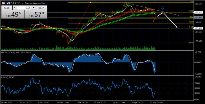 วิเคราะห์คู่เงิน EURJPY วันที่ 16-20 พฤษภาคม 2565