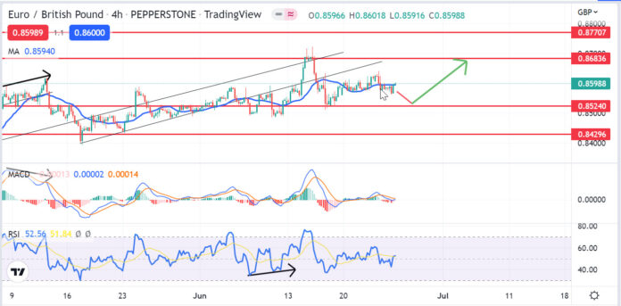 วิเคราะห์คู่เงิน EURGBP วันที่ 27 มิถุนายน - 1 กรกฎาคม 2565