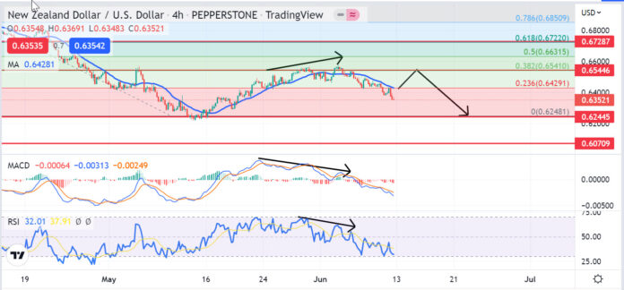 วิเคราะห์คู่เงิน NZDUSD วันที่ 13-17 มิถุนายน 2565