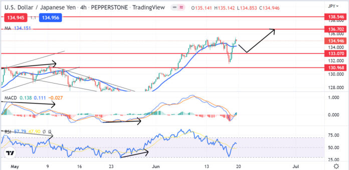 วิเคราะห์คู่เงิน USDJPY วันที่ 20-24 มิถุนายน 2565