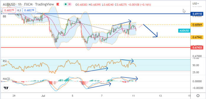 วิเคราะห์คู่เงิน AUDUSD ประจำวันที่ 11 กรกฎาคม 2565