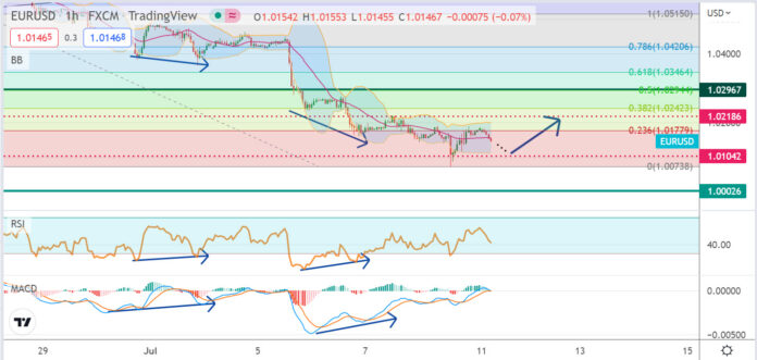 วิเคราะห์คู่เงิน EURUSD ประจำวันที่ 11 กรกฎาคม 2565