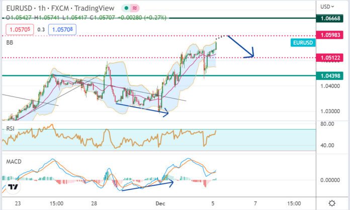 วิเคราะห์คู่เงิน EURUSD ประจำวันที่ 5 ธันวาคม 2565